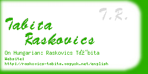 tabita raskovics business card